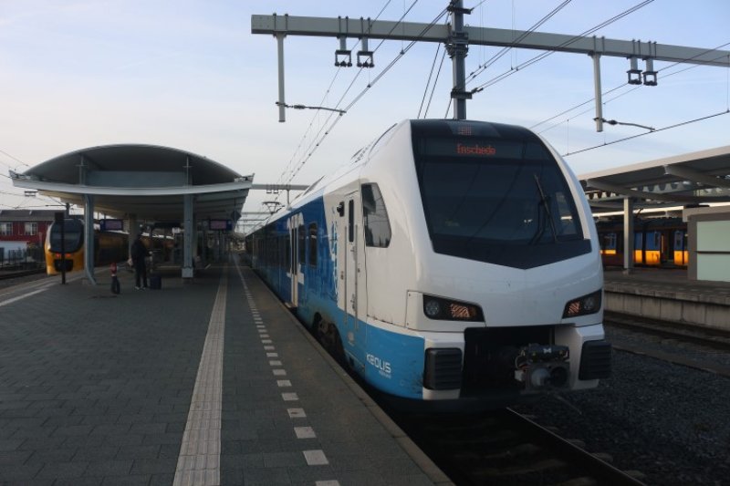 De Flirt van Keolis zal mogelijk ingezte worden voor de toekomstige nachttrein die onder Open Toegang zal gaan rijden. (Foto: Treinenweb)
