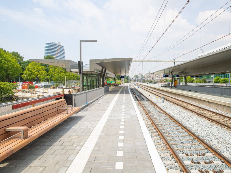 Het nieuwe perron van Groningen Europapark. (Foto: � ProRail / Stefan Verkerk)