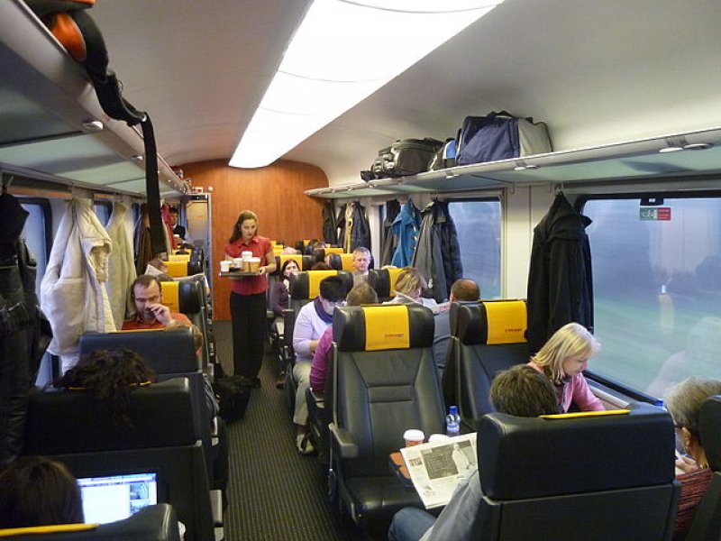 Het interieur van een Regiojet coup�. Het is niet duidelijk of dezelfde rijtuigen ingezet gaan worden. (Foto: Miropiro)