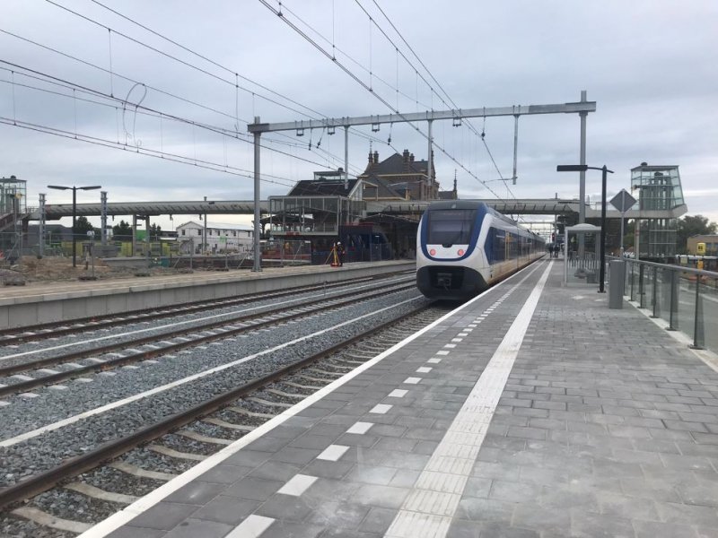 Het nieuwe en derde peron voor Geldermalsen (Foto: ProRail)