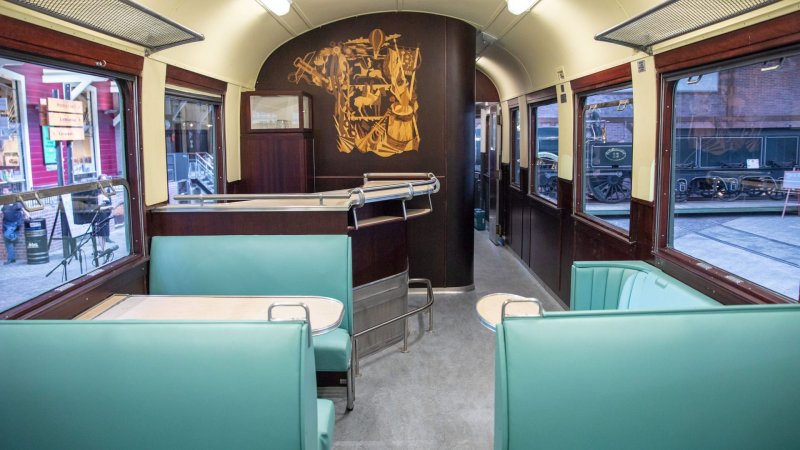 Het door het museum opgeknapte interieur (Foto: Spoorwegmuseum)