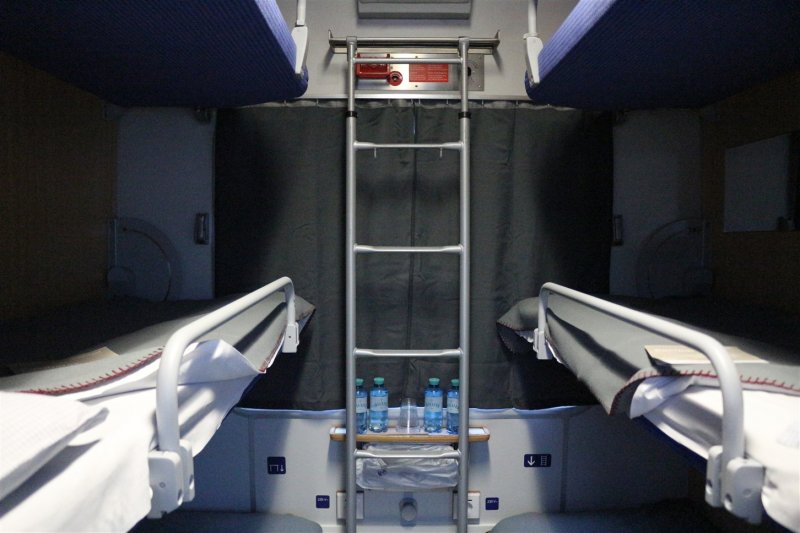 Een van de coup�s van het ligrijtuig. (Foto: Treinenweb)