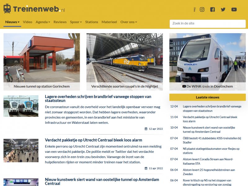 De huidige website, die twee jaar geleden ge�ntroduceerd is. (Foto: )