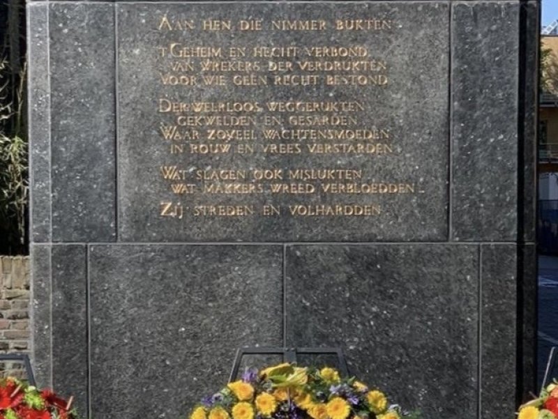 Herdenking van de oorlogsslachtoffers door NS en ProRail. (Foto: NS)