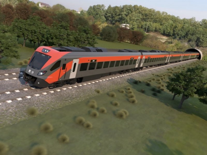 De nieuwe trein voor Australi� lijkt erg op de SNG van NS. (Foto: CAF)