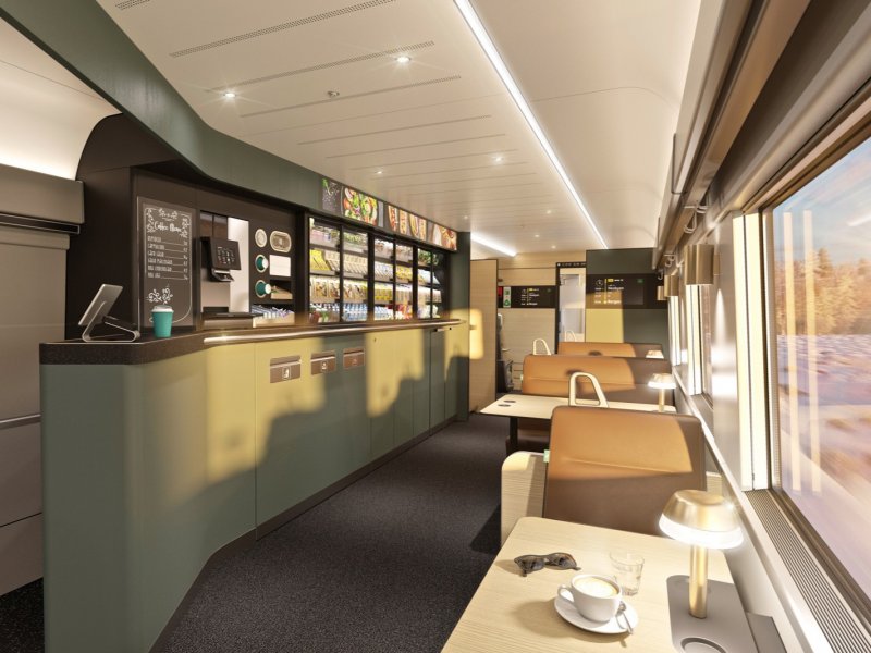 De restauratiecoup� in de FlirtNex. (Foto: Stadler)