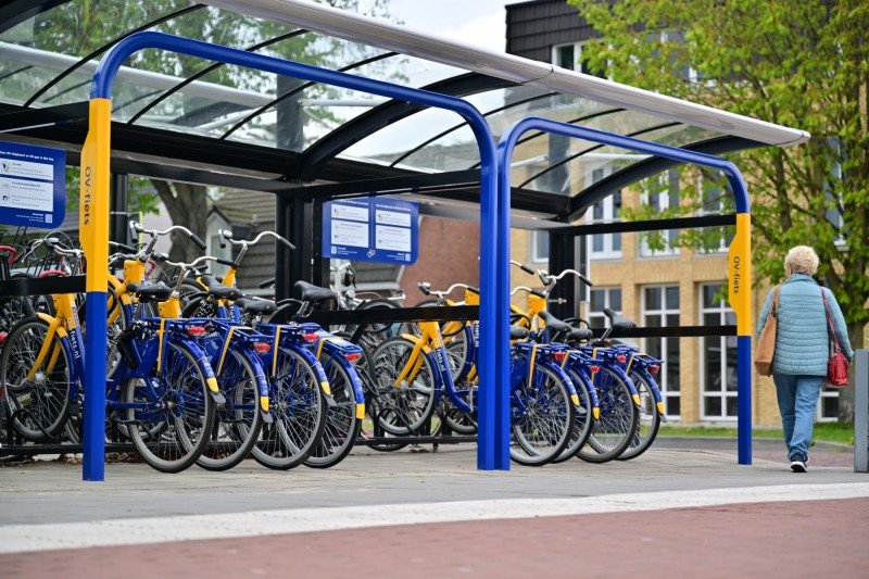 NS meldt een recordaantal verhuurde fietsen in 2024. (Foto: NS)
