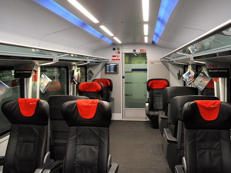 Een tweetal is opgepakt na misbruik van het omroepsysteem in de Oostenrijkse RailJet. (Foto: Linie29)