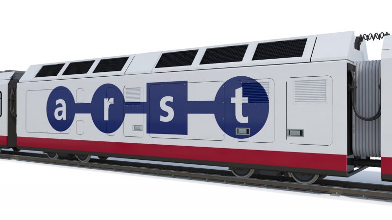 De langwerpige power-pack-coup� voor de smalspoortreinen van ARST. (Foto: Stadler)