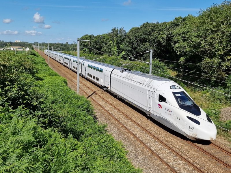 De TGV-M tijdens testritten op het Franse spoor. (Foto: Allain Lloyd )