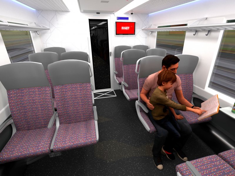 Er zullen comfortabele zitplaatsen zijn. (Foto: Qbuzz / CAF)