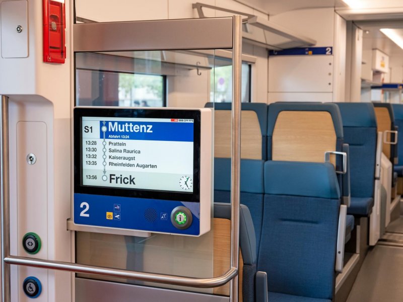 Het interieur van de trein. (Foto: SBB)