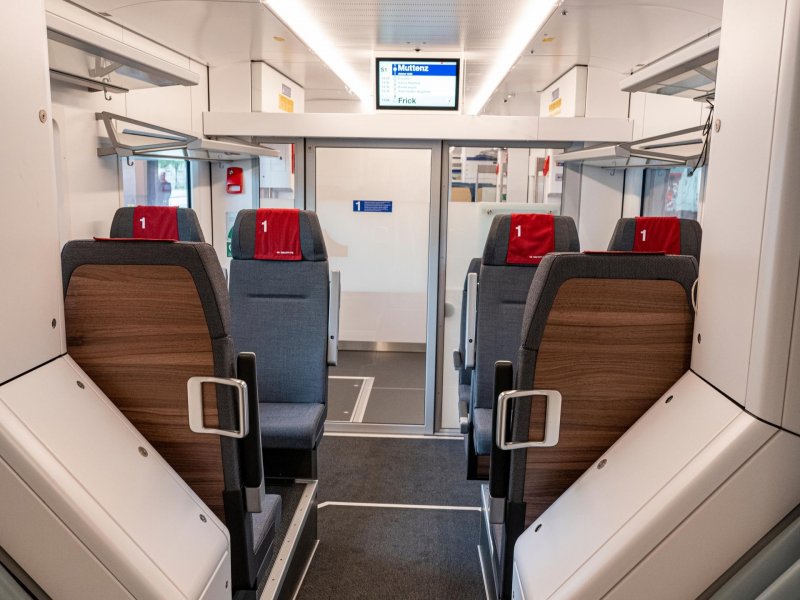 De trein heeft een comfortabel interieur. (Foto: SBB)