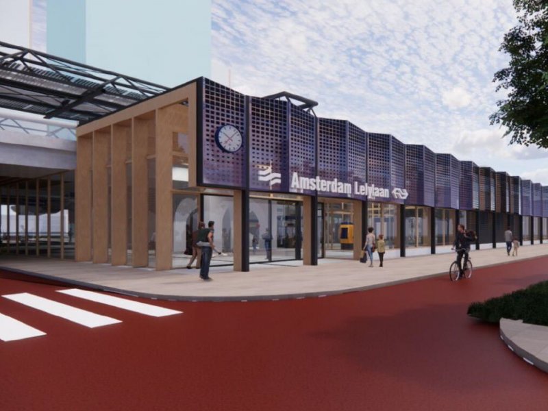 Zo gaat het nieuwe station van Amsterdam Lelylaan er straks uitzien. (Foto: ProRail)