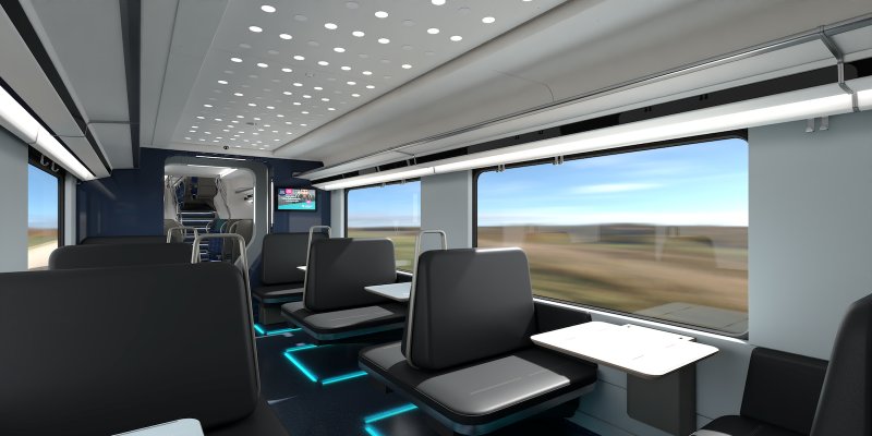 De gezelschapscoup� met innovatieve bankjes. (Foto: Alstom)