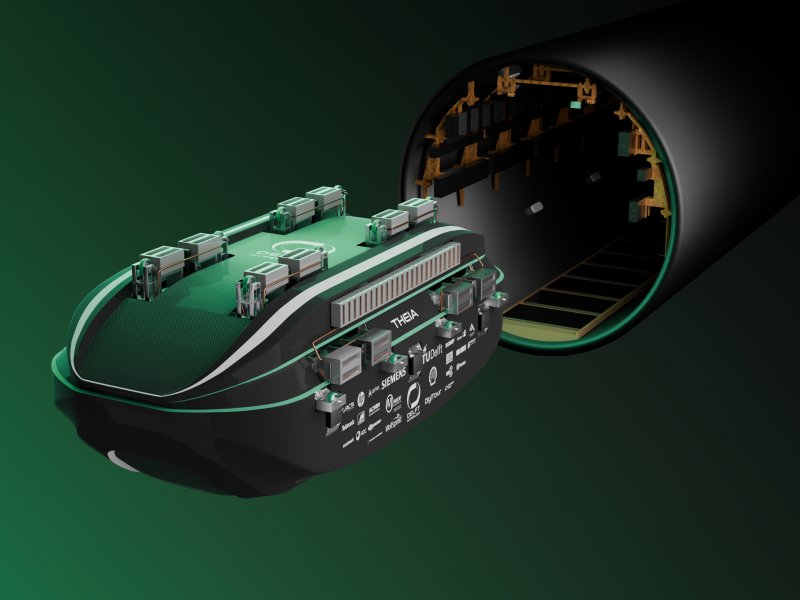 De nieuwe pod 'Theia' die onlangs gepresenteerd is.  (Foto: Hyperloop Delft)