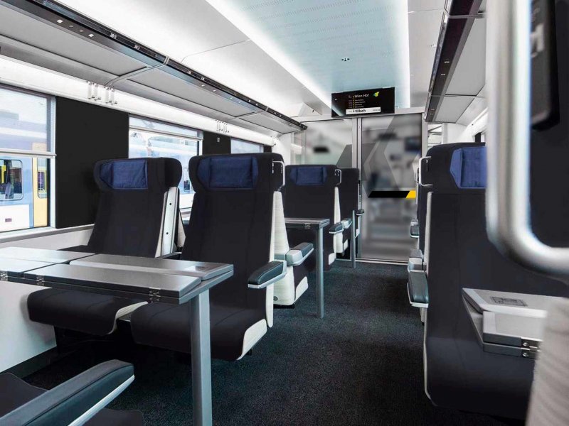 De eerste klas coup�. (Foto: Stadler Rail)