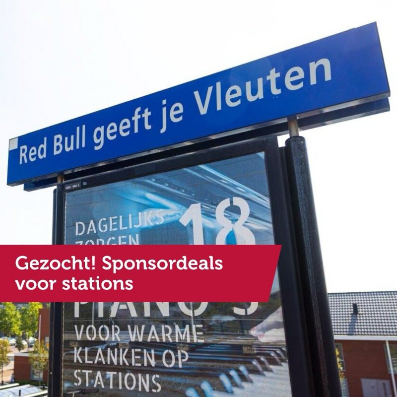 ProRail liet op 1 april stationsnamen sponsoren. (Rechten: ProRail)