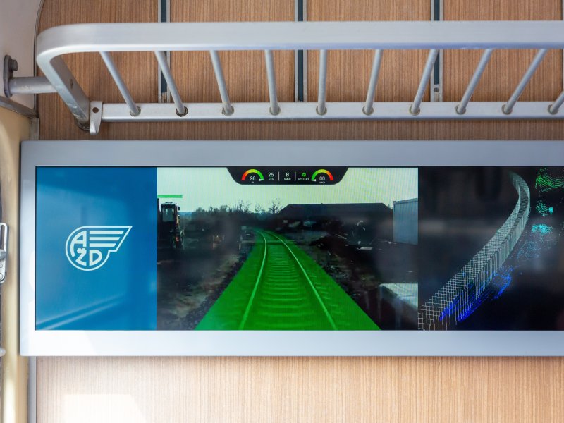 Reizigers kunnen in de trein zien wat de trein 'ziet'. (Foto: A�D)