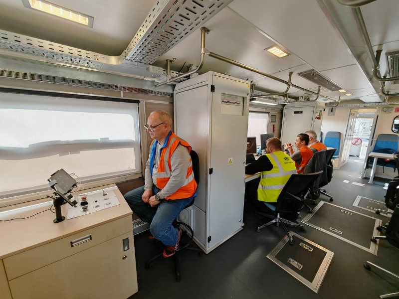 Hoewel reizigers niet in het voorste rijtuig kunnen kijken, heeft A�D toch voor beeldmateriaal gezorgd. (Foto: A�D)