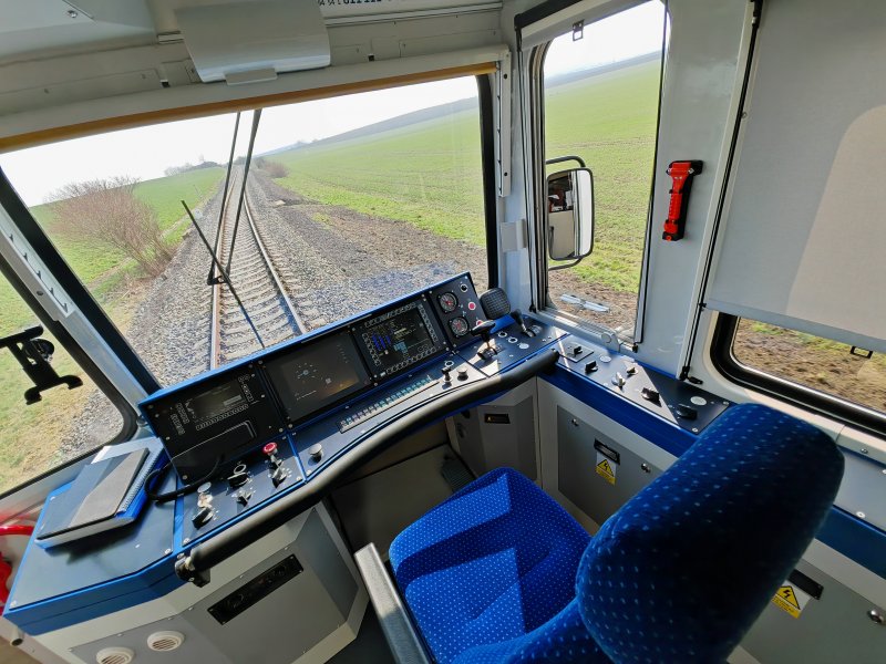 De cabine voor de machinist, als die nodig is. (Foto: A�D)