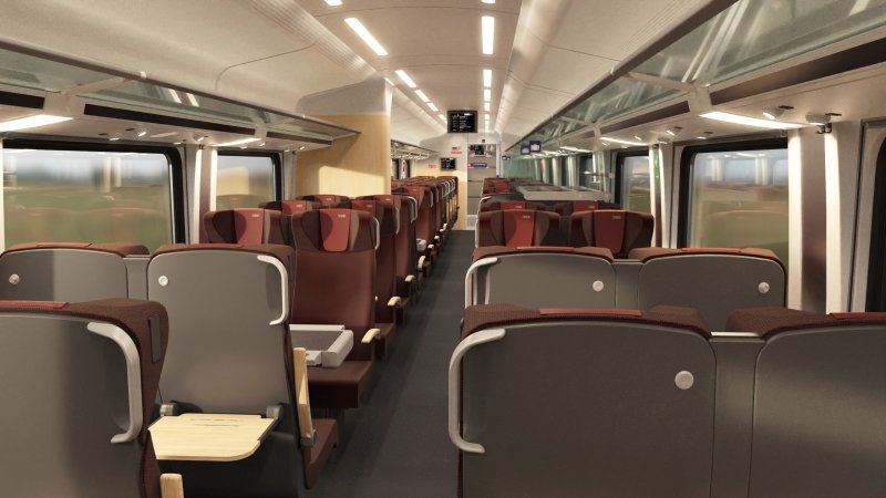 De tweede klas in de Railjet. (Rechten: &Ouml;BB)