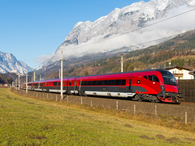 De eerste generatie Railjet van de �BB. (Foto: Liberaler Humanist/Wikimedia Commons)