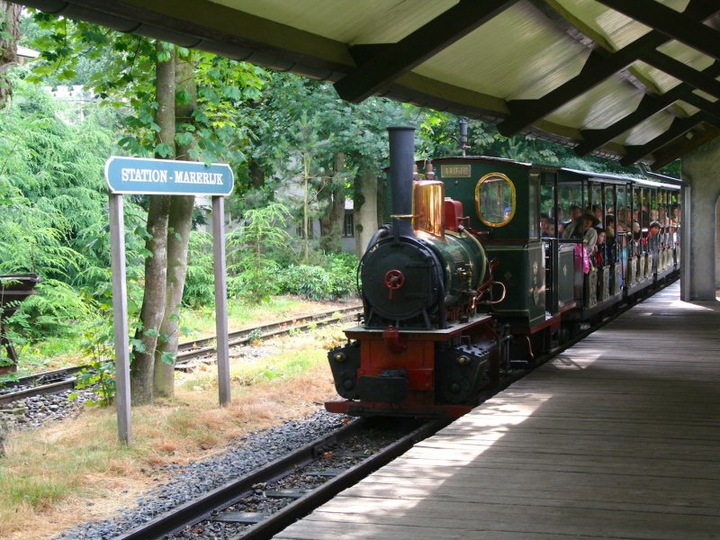 Stoomlocomotief Aagje die op de foto nog volledig op stoom reed. (Foto: Eriksw/Wikipedia)