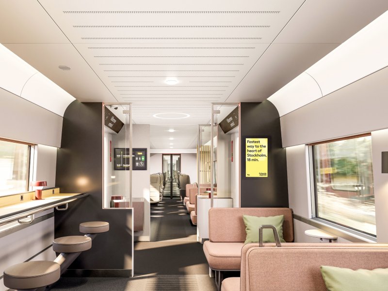 Het interieur onderscheid zich van andere met veel luxe en comfort. (Foto: Stadler Rail)