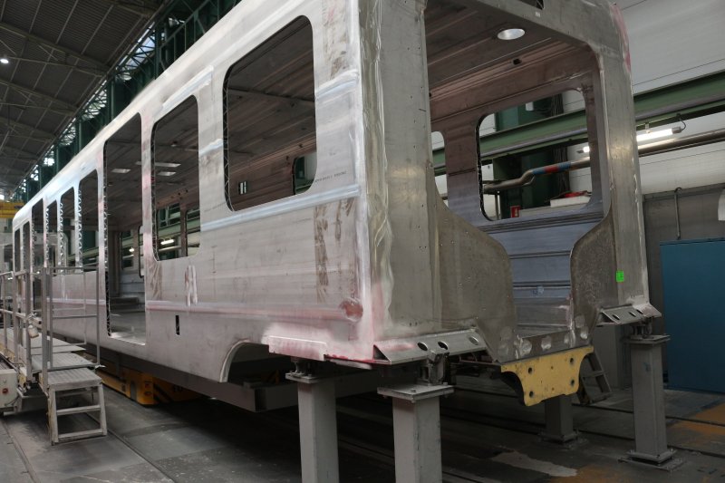 De bouw van treinstellen in de Spaanse fabriek van CAF. (Foto: Treinenweb/Clayweb)