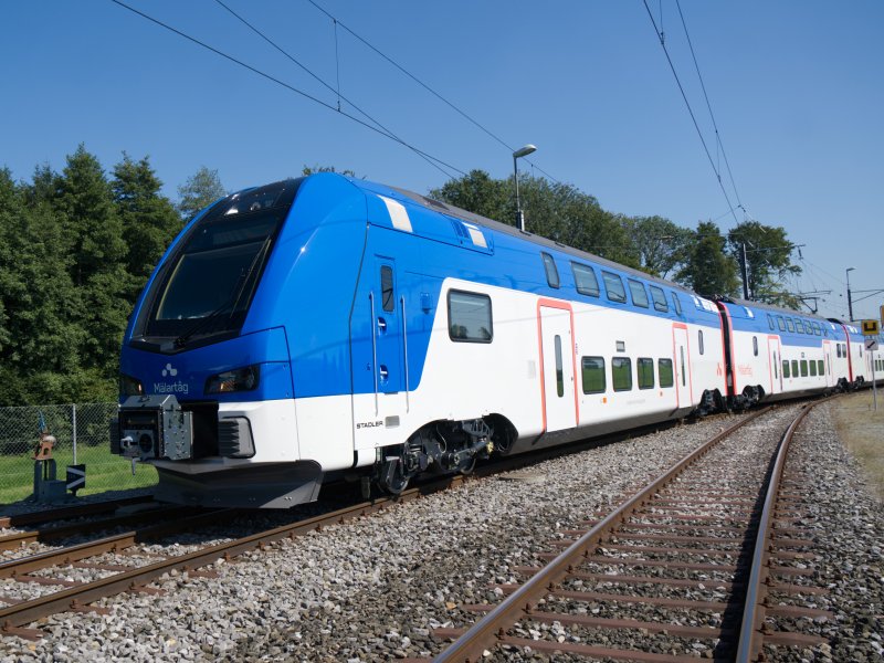 Een eerdere KISS-trein die AB Transitio bij Stadler besteld heeft. (Foto: Stadler / AB Transitio)
