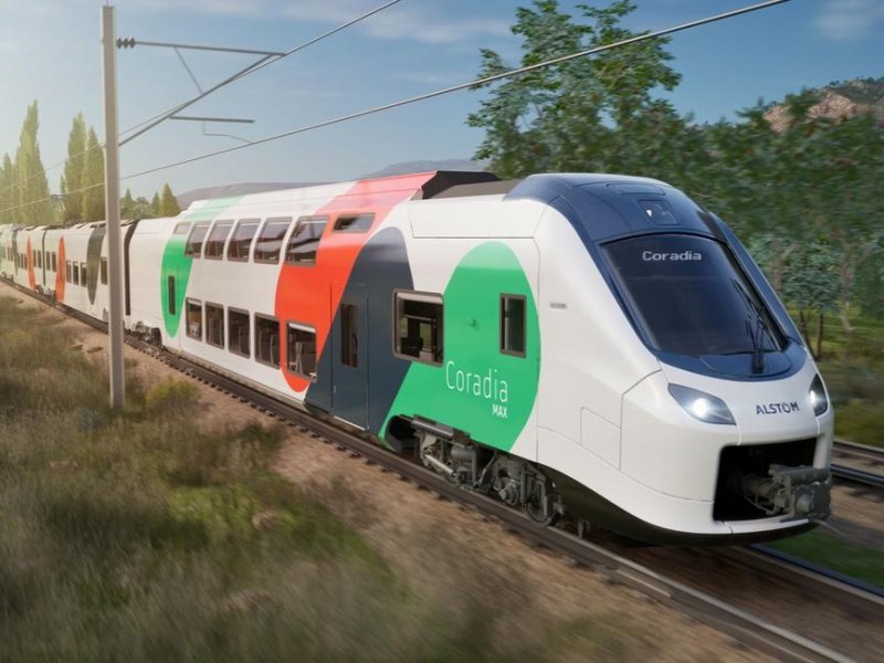 Het model van de Coradia Max van Alstom. Het uiterlijk van de Poolse trein moet verder nog bepaald worden. (Foto: Alstom)