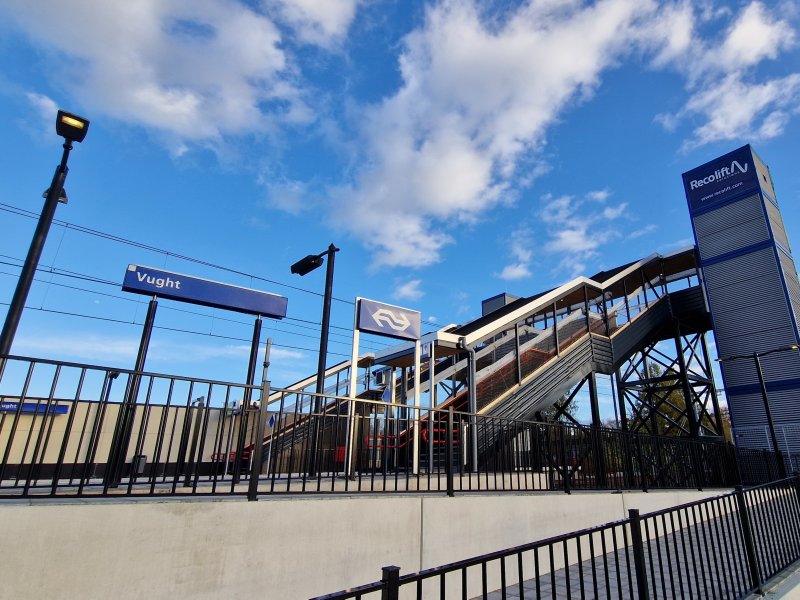 Het tijdelijke station Vught in beeld