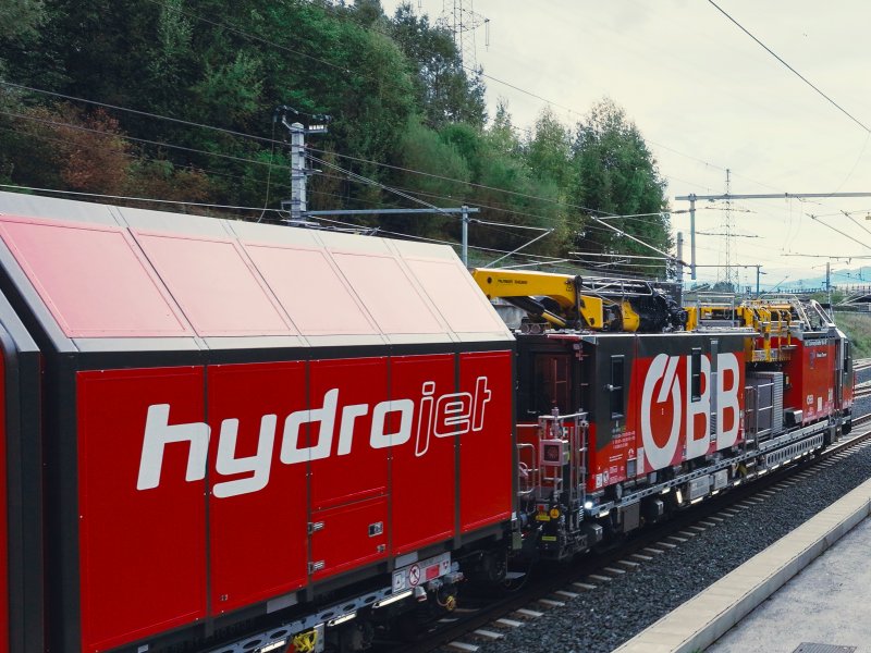 De Hydrojet van de �BB voor drainageonderhoud. (Foto: �BB / Mayer)