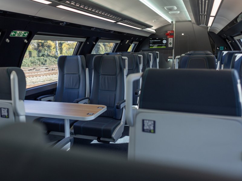 Het interieur van de nieuwe treinen. (Foto: Westbahn)