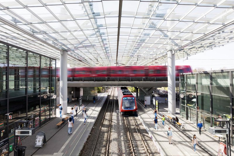 Een impressie van de nieuwe treinen op een S-bane station. (Foto: Siemens / Stadler Rail)