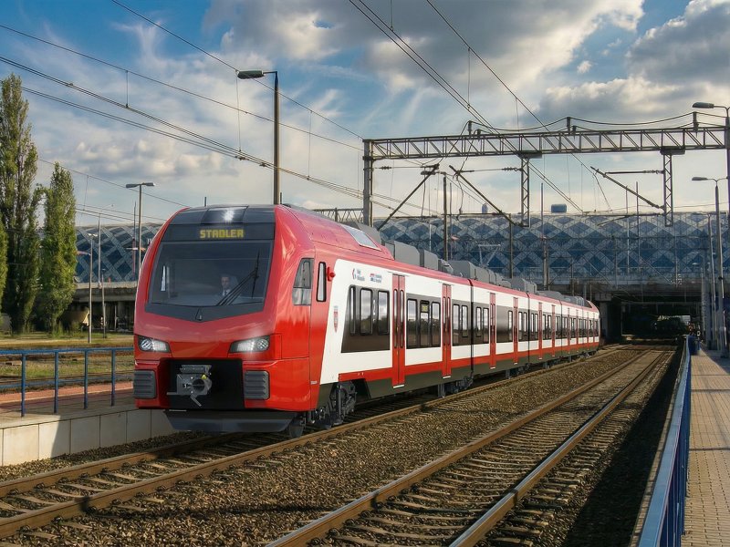 Zo komen de nieuwe Flirt-treinen voor Polen eruit te zien. (Foto: Stadler)