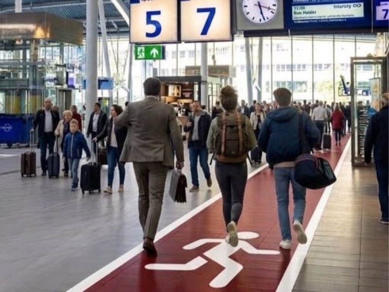 De nieuwe 'fastlane' op Utrecht Centraal. (Rechten: ProRail / AI)
