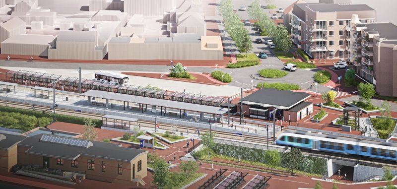 De nieuwe situatie straks op station Coevorden (Rechten: ProRail)