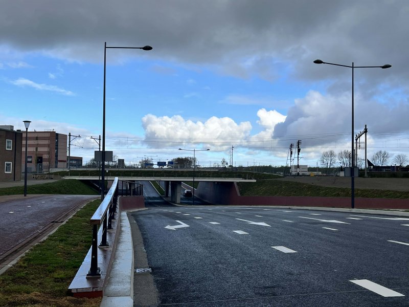 De nieuwe onderdoorgang onder het spoor in Heerhugowaard. (Foto: Thomas van der Meer)