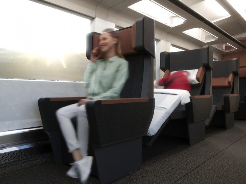 Er zijn coup�s met loungestoelen. (Foto: Trafikverket)