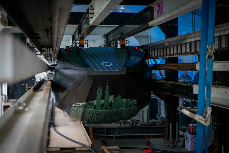 De Theia II die afgelopen week door de TU Delft gepresenteerd is. (Foto: Delft Hyperloop)