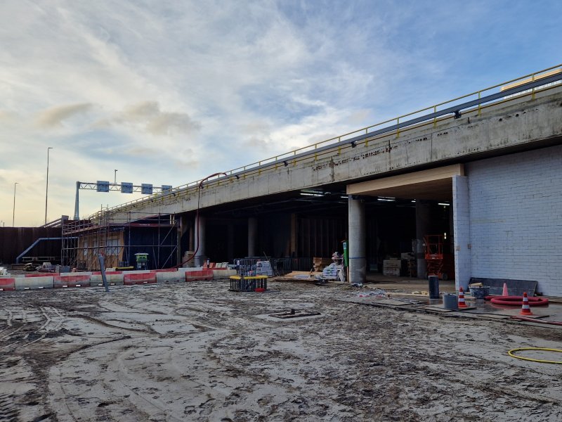 Het werkterrein in het voorjaar van 2026 tijdens een open dag. (Rechten: Treinenweb/Clayweb)