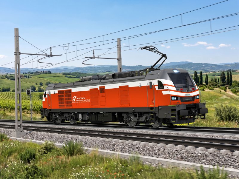 Een conceptafbeelding van de nieuwe locomotieven voor Mercitalia Shunting & Terminal. (Foto: Stadler Rail)