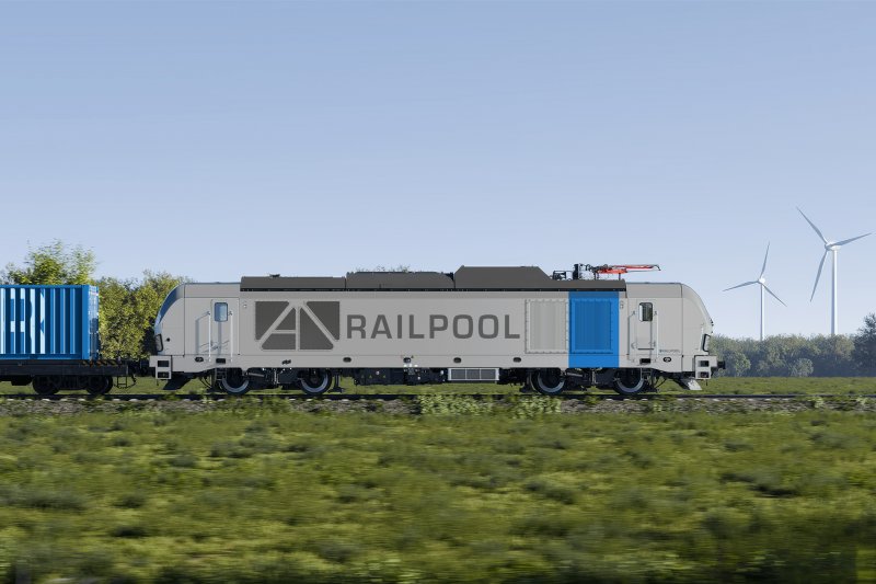 Een impressie van de nieuwe Vectron Railpool locomotief, met de Dual-mode variant. (Foto: Railpool)